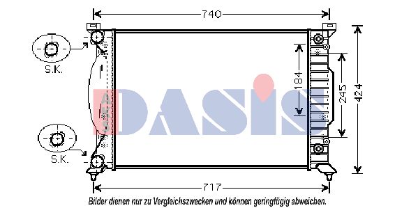 AKS DASIS Jäähdytin,moottorin jäähdytys 480067N